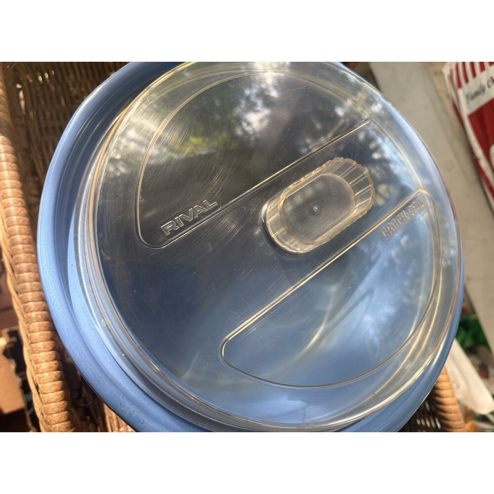Vintage RIVAL Crock Pot 5 Quart Slow Cooker Grandma Core Cottage Stoneware - Picture 5 of 8